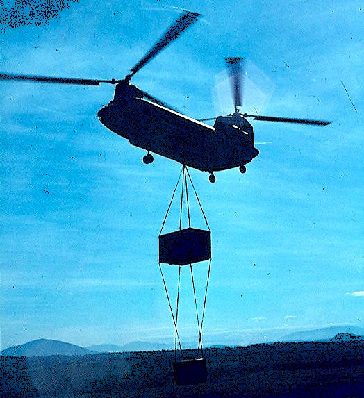 AN/MRC-69 and AN/MGC-17 under Chinook