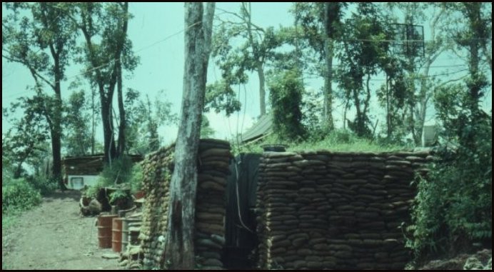 AN/MRC-69 Shelter sangbagged on Nui Dat Hill